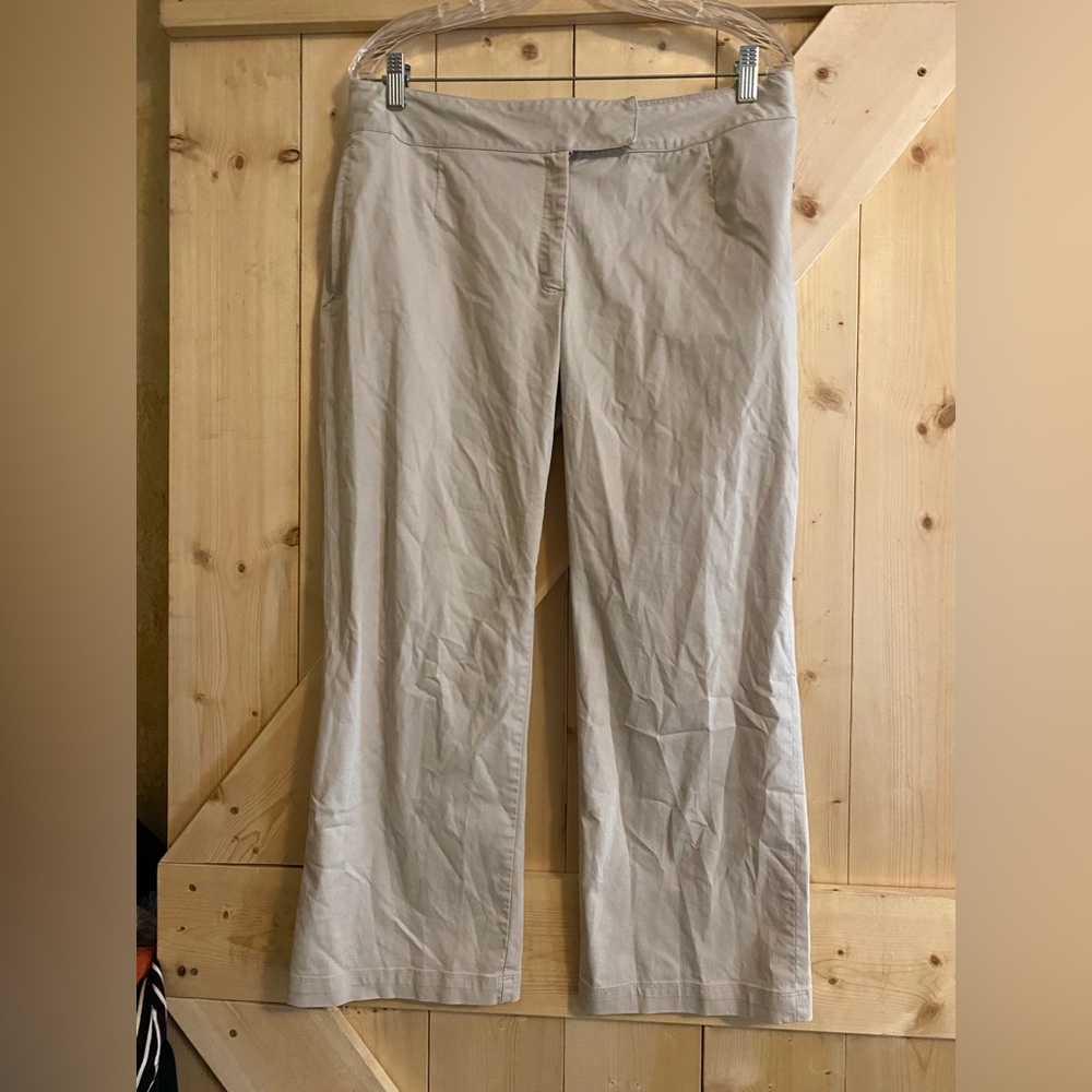 Nike Golf Dri Fit Wide Leg Capri Khaki Pants Sz 10